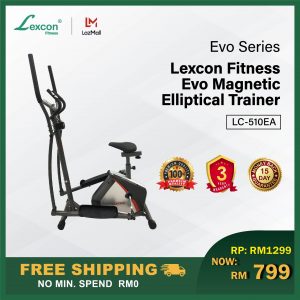 Lexcon Fitness EVO Magnetic Elliptical Machine (3 Years Warranty For Body Frame+15 Days Satisfaction Guaranteed)