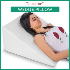 Bed Wedge Pillow Prevent Acid Reflux Rise Support Pad With Removable Pillowcase& Help Sleep Pillow