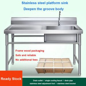 Ready Stock Stainless Steel/Sink/Handmade Kitchen Sink with Faucet