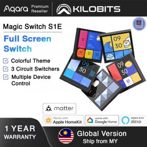 Aqara Smart Magic Switch S1E Global Version Smart Touch Control 4″ Full LED Timer Calendar Power Statistics Scene Setting Remote For HomeKit Google Home Alexa