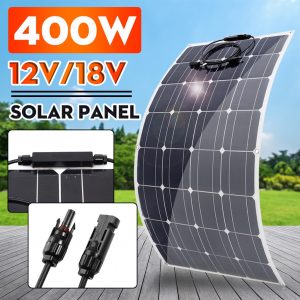 18V 500W Solar Panel Monocrystalline Solar Cell Bank Pack Cable Outdoor Car RV Waterproof Rechargeable Power System