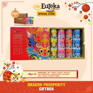 Eureka Popcorn CNY 2024 Dragon Prosperity Gift Box Set + FREE 1x Premium Gift Paper Bag & AngPow set