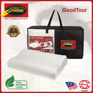 [100% Natural Latex] Goodnite Good Tour ( Goodtour ) Latex Pillow with Free Pillow Hand Carry Bag
