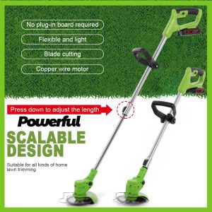 Electric Grass Cutter Heavy Duty Wireless Lawn Mower Rechargeable Protable Outdoor Tools