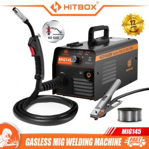 HITBOX MIG Welding Gasless Welding Machine MIG145 220V Semi-Automatic Synergy Inverter Welder – No Need Gas